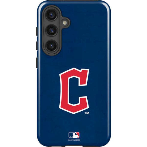 MLB Cleveland Guardians - Solid Distressed Galaxy S25 Impact Case